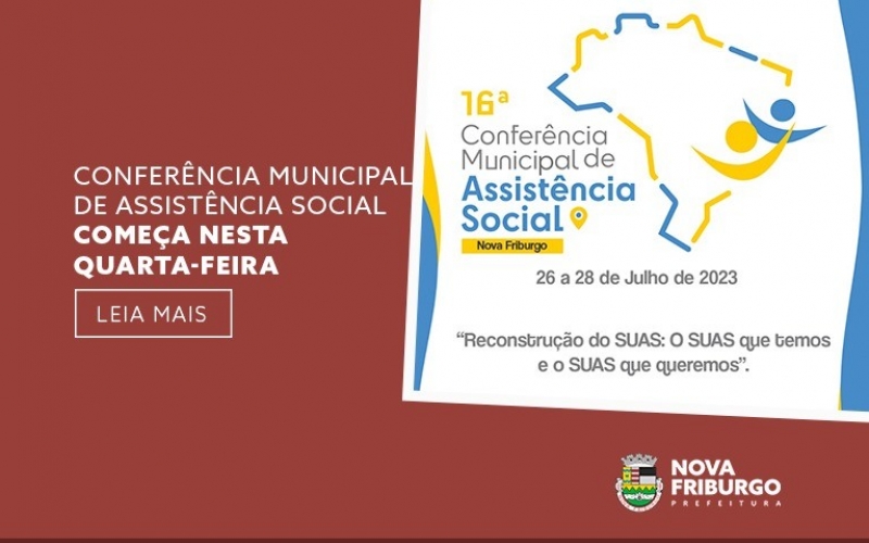 CONFERÊNCIA MUNICIPAL DE ASSISTÊNCIA SOCIAL COMEÇA NESTA QUARTA-FEIRA