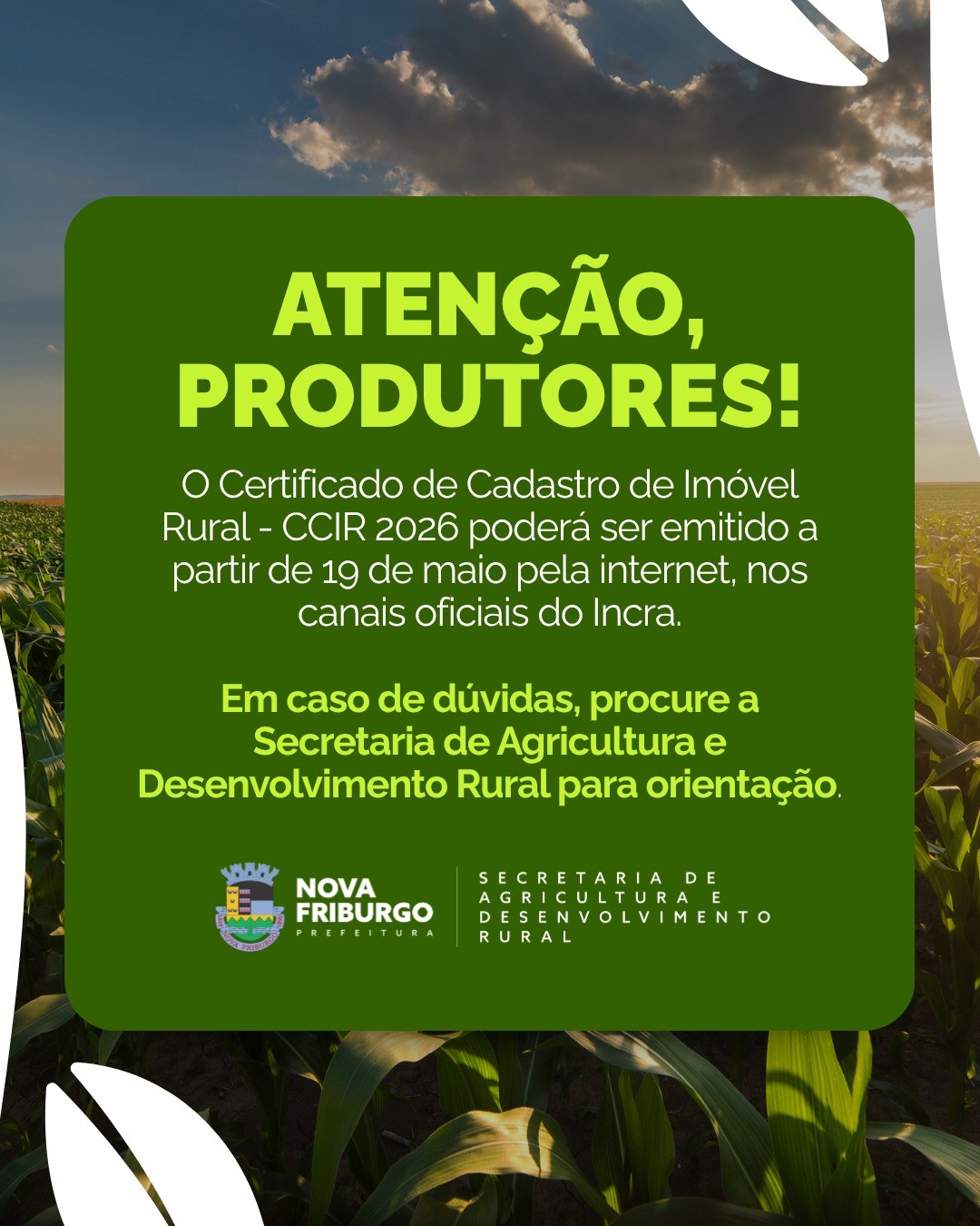 secretaria-de-agricultura-orienta-produtores-sobre-emissao-do-ccir-2026