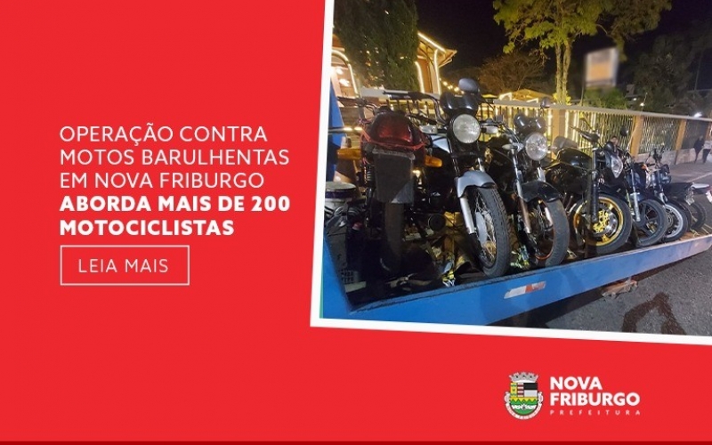 OPERAÇÃO EM NOVA FRIBURGO ABORDA MAIS DE 200 MOTOCICLETAS