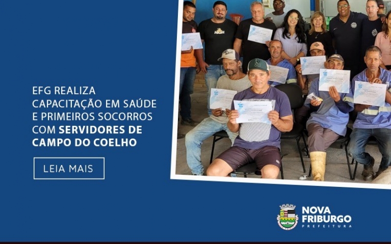 EFG REALIZA CAPACITAÇÃO EM SAÚDE E PRIMEIROS SOCORROS COM SERVIDORES DE CAMPO DO COELHO