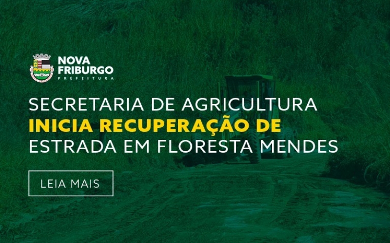 SECRETARIA DE AGRICULTURA INICIA RECUPERAÇÃO DE ESTRADA EM FLORESTA MENDES