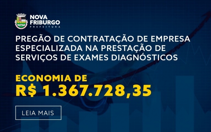 PREFEITURA ECONOMIZA MAIS DE R$ 1 MILHÃO NO PREGÃO DE CONTRATAÇÃO DE SERVIÇOS DE EXAMES DIAGNÓSTICOS 